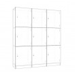 Lockers 9 Doors - Bank of 3 x high & 3 x Wide